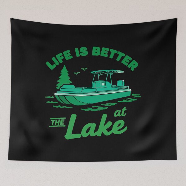 Item preview, Life Is Better At The Lake - Vintage Boat Dad Grandpa Husband Art designed and sold by BendyBeasts.