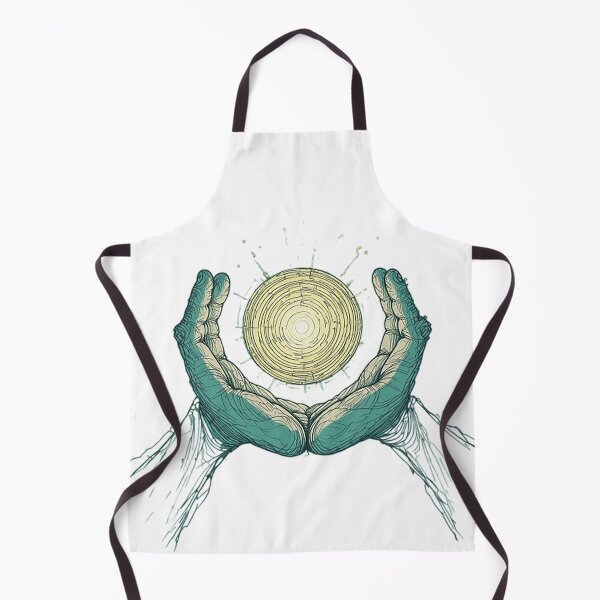 Item preview, Sacred Light in Our Hands – Minimalist Line Art of Hope, Energy & Human Connection designed and sold by PixPixari.