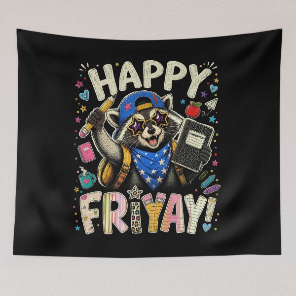 Item preview, Happy Friyay Weekend Weekend Feeling Funny Raccoon designed and sold by watanabeee.