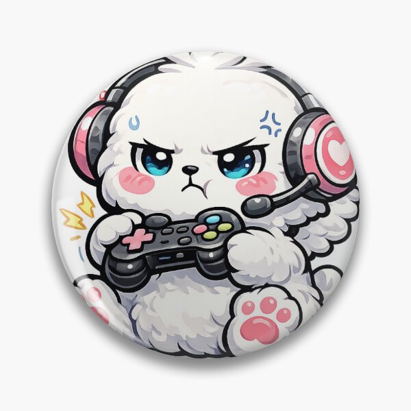 Item preview, Cute Gamer Puppy with Headphones | Kawaii Gaming Character designed and sold by ArtPrintPov.