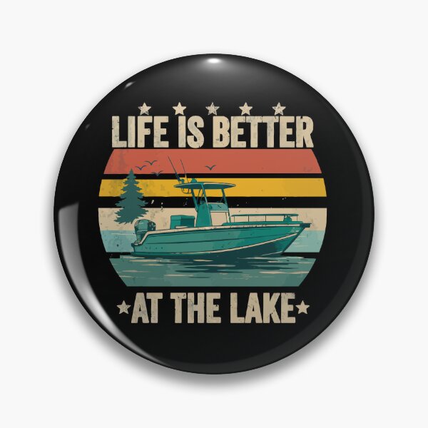Item preview, Life Is Better At The Lake - Vintage Boat Dad Grandpa Husband Art designed and sold by BendyBeasts.