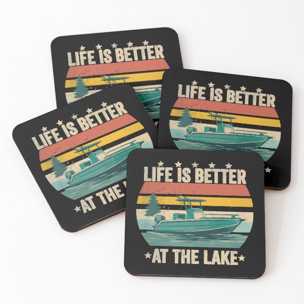 Item preview, Life Is Better At The Lake - Vintage Boat Dad Grandpa Husband Art designed and sold by BendyBeasts.