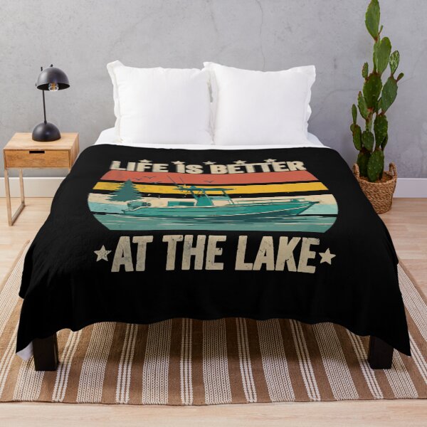 Item preview, Life Is Better At The Lake - Vintage Boat Dad Grandpa Husband Art designed and sold by BendyBeasts.