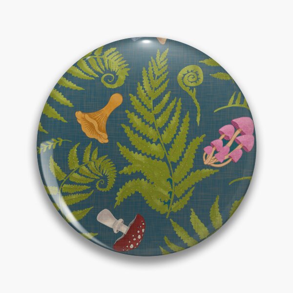 Item preview, Cottagecore Woodland Mushroom Print with Ferns and Wild Fungi designed and sold by hayleyhackler.