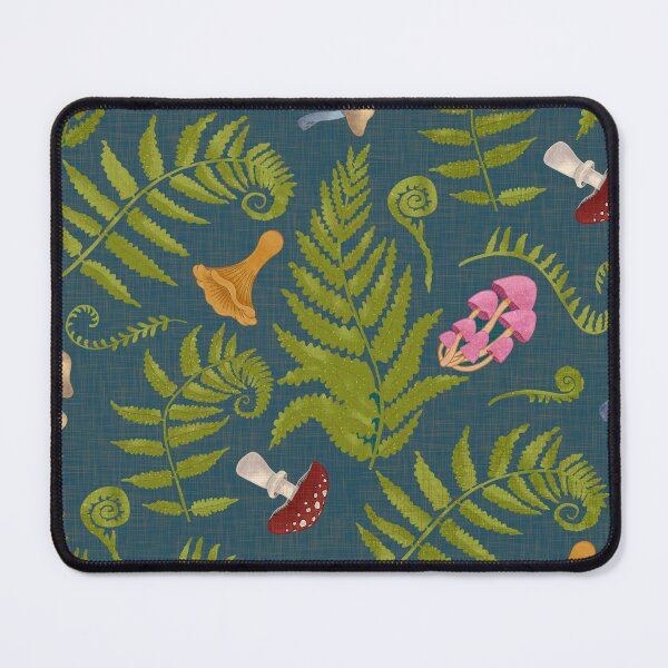 Item preview, Cottagecore Woodland Mushroom Print with Ferns and Wild Fungi designed and sold by hayleyhackler.