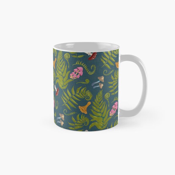 Item preview, Cottagecore Woodland Mushroom Print with Ferns and Wild Fungi designed and sold by hayleyhackler.