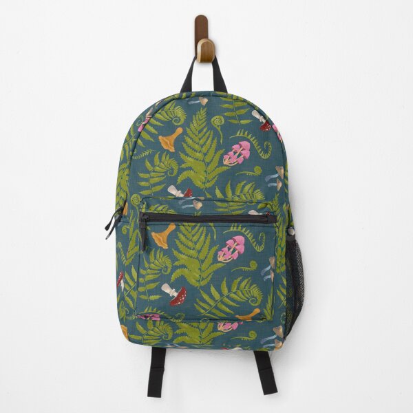 Item preview, Cottagecore Woodland Mushroom Print with Ferns and Wild Fungi designed and sold by hayleyhackler.