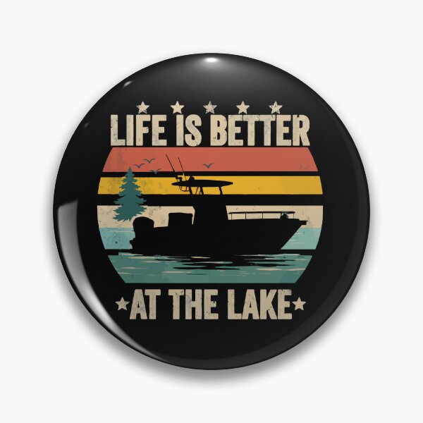 Item preview, Life Is Better At The Lake - Vintage Boat Dad Grandpa Husband Art designed and sold by BendyBeasts.