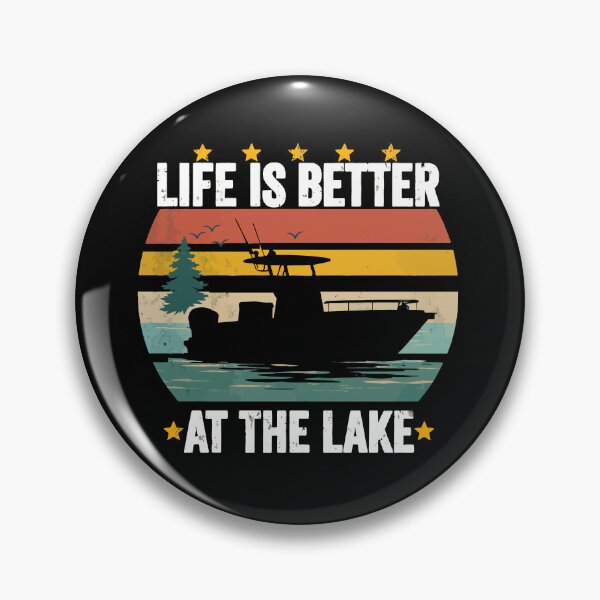 Item preview, Life Is Better At The Lake - Vintage Boat Dad Grandpa Husband Art designed and sold by BendyBeasts.