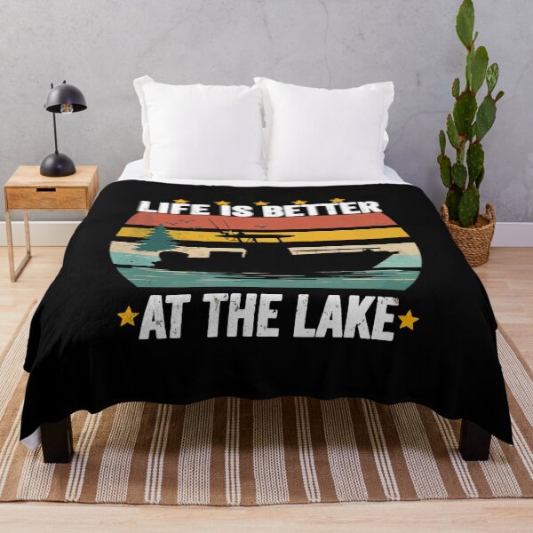Item preview, Life Is Better At The Lake - Vintage Boat Dad Grandpa Husband Art designed and sold by BendyBeasts.