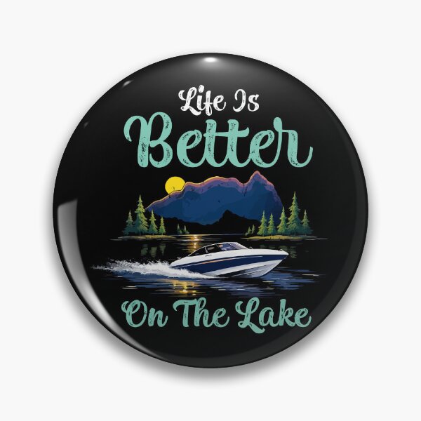 Item preview, Life Is Better At The Lake - Vintage Boat Dad Grandpa Husband Art designed and sold by BendyBeasts.