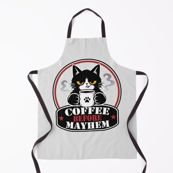 Artikelvorschau, Freche schwarze Katze mit Kaffee – Katzenmotiv im Vintage-Stil entworfen und verkauft von AckeeWolf.