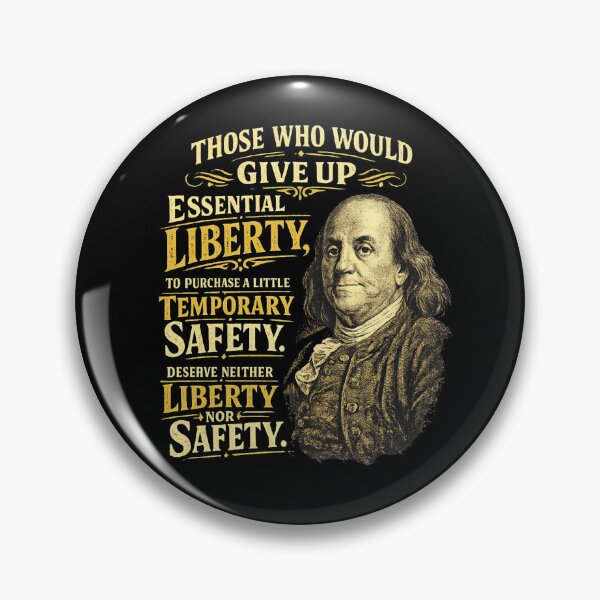 Item preview, Benjamin Franklin Essential Liberty Temporary Safety Quote Design designed and sold by extrisiceye.