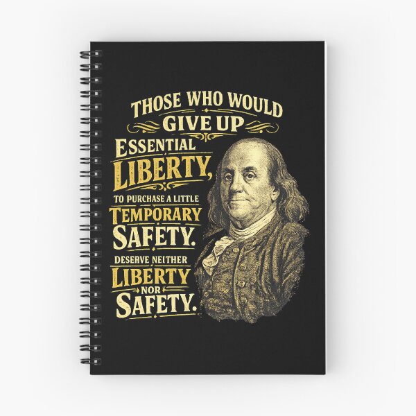 Item preview, Benjamin Franklin Essential Liberty Temporary Safety Quote Design designed and sold by extrisiceye.