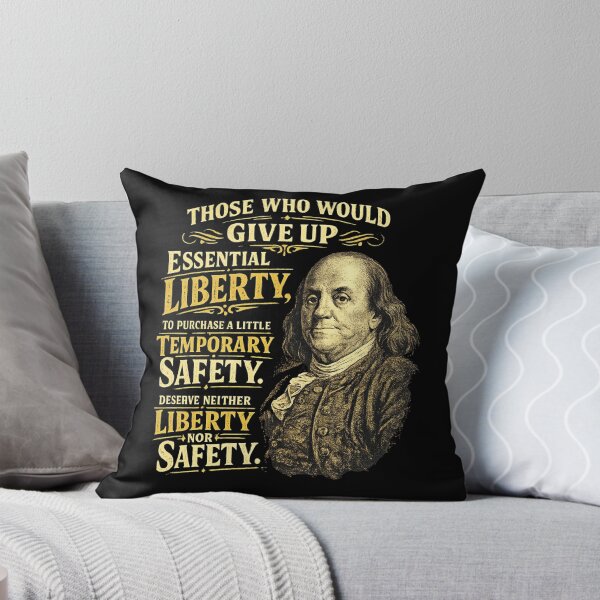 Item preview, Benjamin Franklin Essential Liberty Temporary Safety Quote Design designed and sold by extrisiceye.