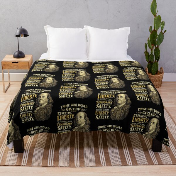 Item preview, Benjamin Franklin Essential Liberty Temporary Safety Quote Design designed and sold by extrisiceye.