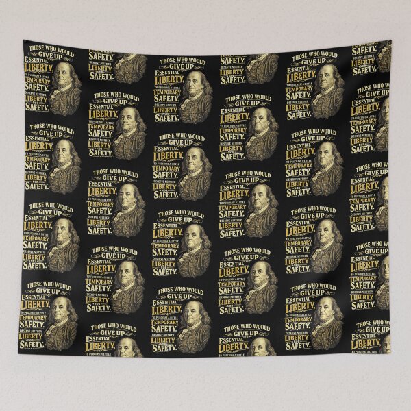 Item preview, Benjamin Franklin Essential Liberty Temporary Safety Quote Design designed and sold by extrisiceye.