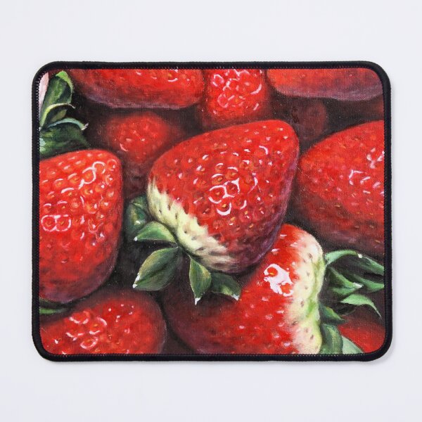 Item preview, Vibrant Ripe Strawberries, Fresh Fruit Oil Painting designed and sold by HaedamArt.
