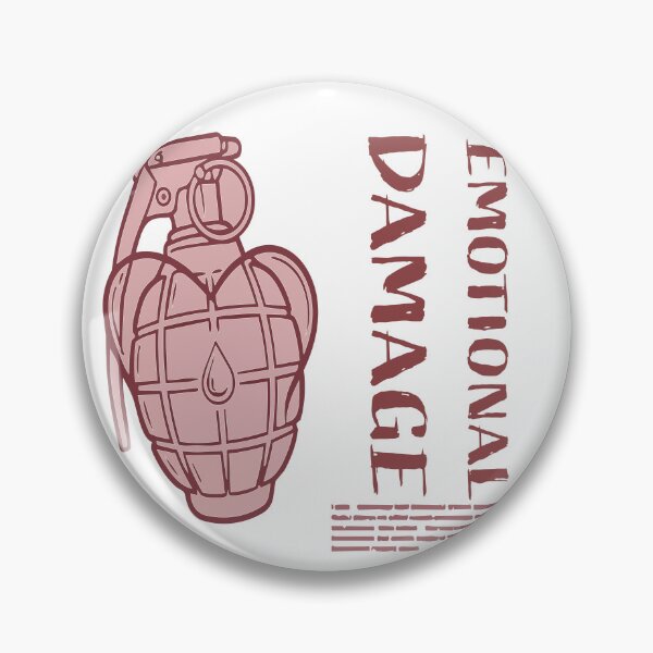 Item preview, "Emotional Damage" Edgy Grenade Graphic - Grunge Streetwear Aesthetic - Sad Alt Art designed and sold by BestChoiceService.