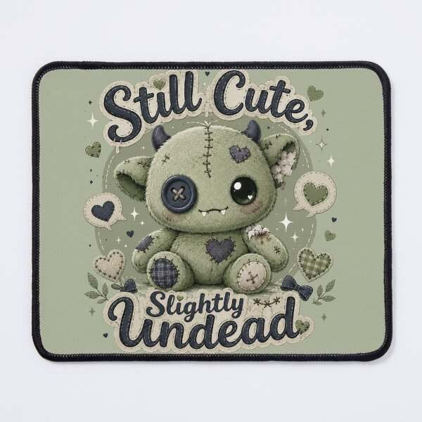 Item preview, Still Cute Slightly Undead Stitched Monster designed and sold by House of Rein.