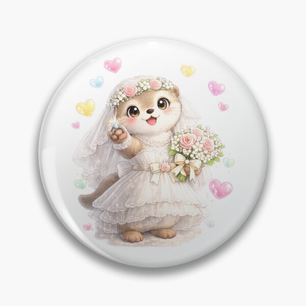Item preview, Cute Otter Bride Wedding Dress Kawaii Animal Bride designed and sold by QuiteOrbit.