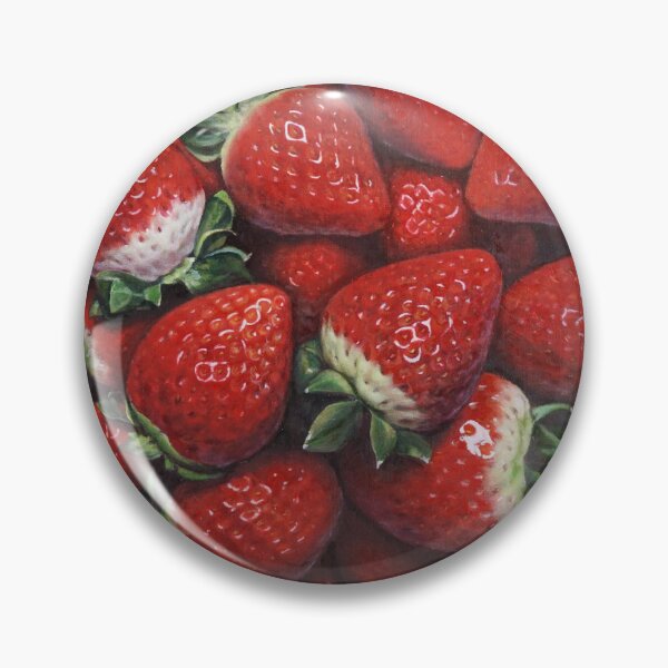 Item preview, Vibrant Red Strawberries Harvest - Realistic Fruit Fine Art designed and sold by HaedamArt.