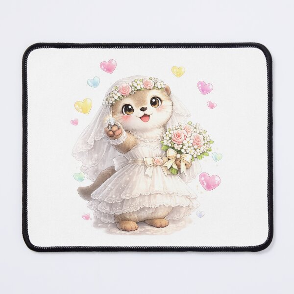 Item preview, Cute Otter Bride Wedding Dress Kawaii Animal Bride designed and sold by QuiteOrbit.