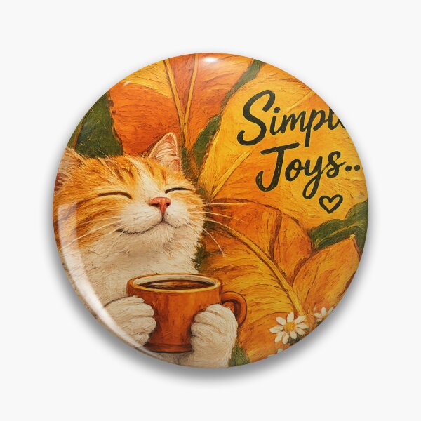 Item preview, Simple Joys... | Cozy Cat Coffee Aesthetic Sticker designed and sold by Genzfirevibes.