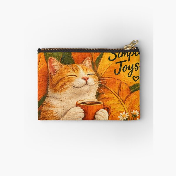 Item preview, Simple Joys... | Cozy Cat Coffee Aesthetic Sticker designed and sold by Genzfirevibes.