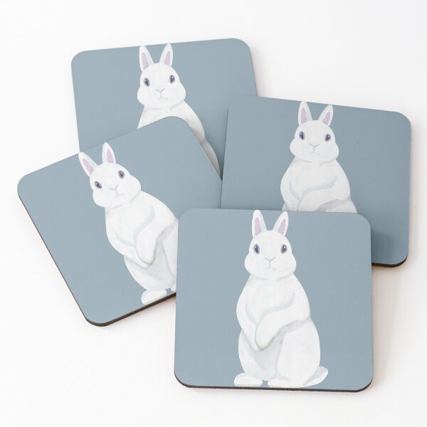 Item preview, Standing Dwarf Hotot Rabbit Watercolor designed and sold by tayaan.