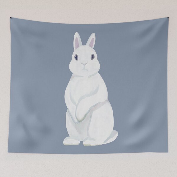 Item preview, Standing Dwarf Hotot Rabbit Watercolor designed and sold by tayaan.