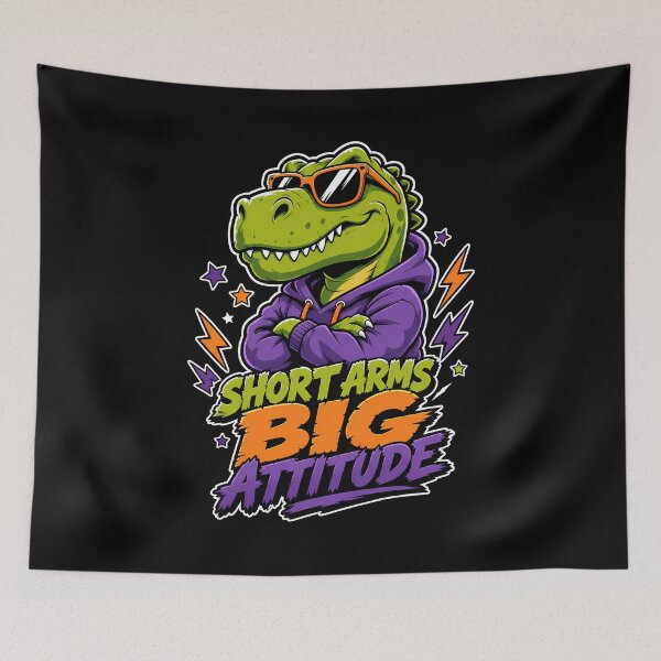 Item preview, Short Arms Big Attitude Funny T-Rex Streetwear Design designed and sold by Tong4130.