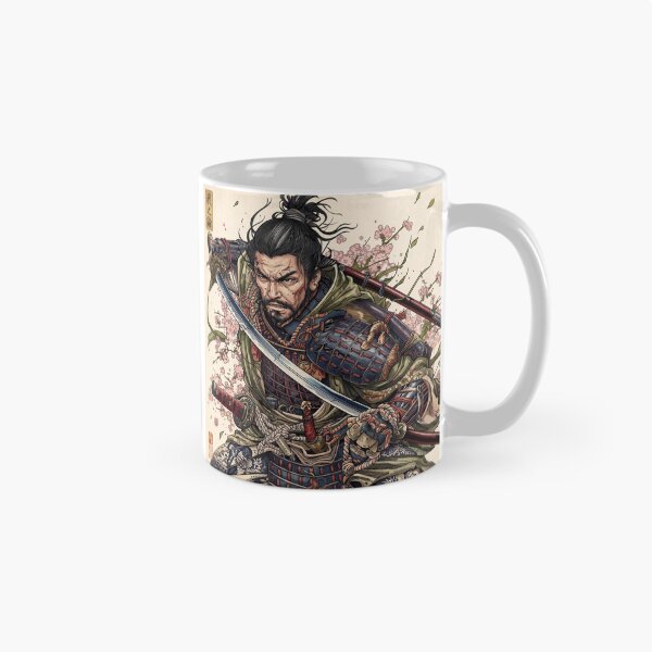 Item preview, Japanese Samurai and Cherry Blossoms designed and sold by whiteblackcat.