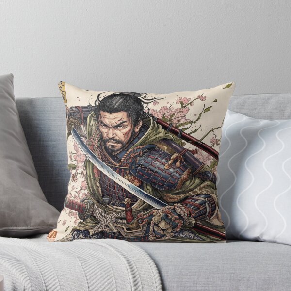 Item preview, Japanese Samurai and Cherry Blossoms designed and sold by whiteblackcat.