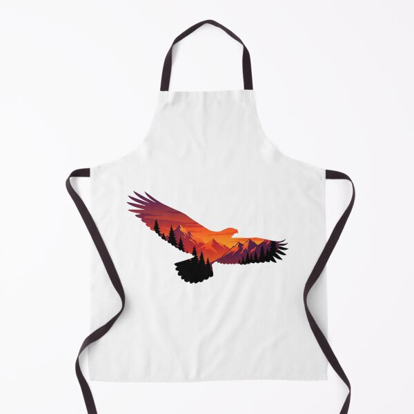 Item preview, Soaring Eagle Sunset Silhouette - Mountain Range Wildlife Art designed and sold by pattman.