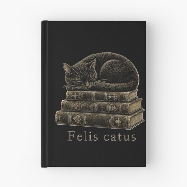 Item preview, Sleeping Black Cat on Books Vintage Engraving T-Shirt | Dark Academia Cozy Reading Art designed and sold by The Archive.