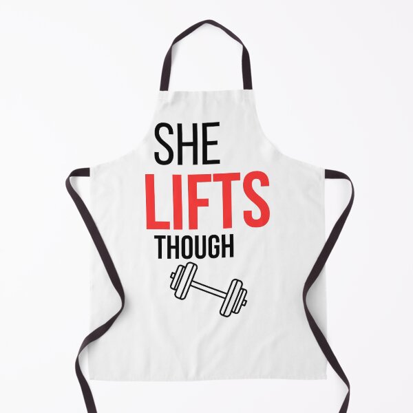 Item preview, She Lifts Though - Funny Women Gym Shirt designed and sold by ironvibesco.