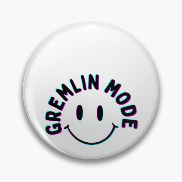 Item preview, neon smiley: gremlin mode designed and sold by Chaotic Illustrations by Nessie.