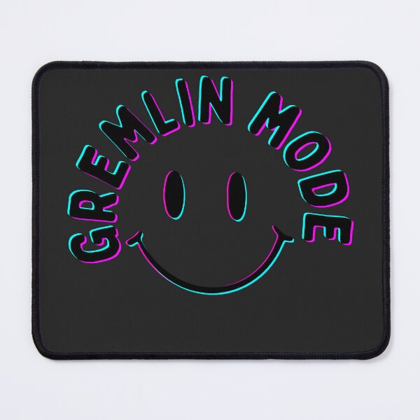 Item preview, neon smiley: gremlin mode designed and sold by Chaotic Illustrations by Nessie.
