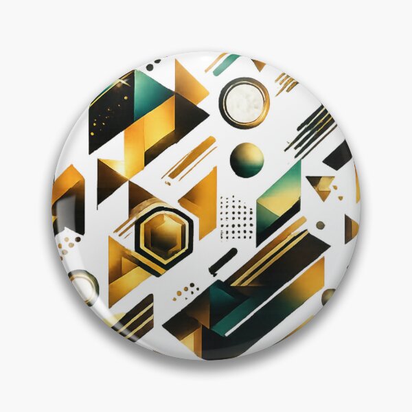 Item preview, Luxury Gold & Teal Abstract Geometric Pattern | Seamless Modern Design designed and sold by Tshirtstory.