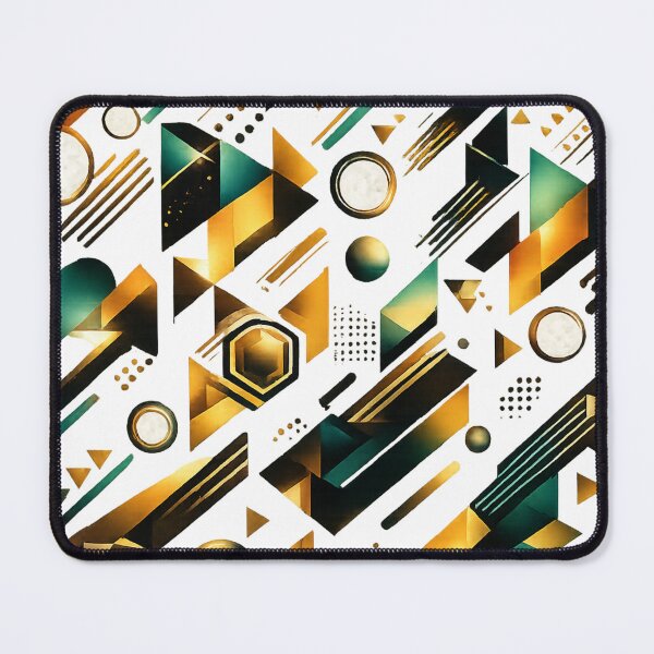 Item preview, Luxury Gold & Teal Abstract Geometric Pattern | Seamless Modern Design designed and sold by Tshirtstory.