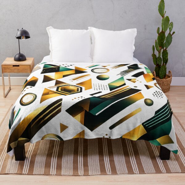 Item preview, Luxury Gold & Teal Abstract Geometric Pattern | Seamless Modern Design designed and sold by Tshirtstory.