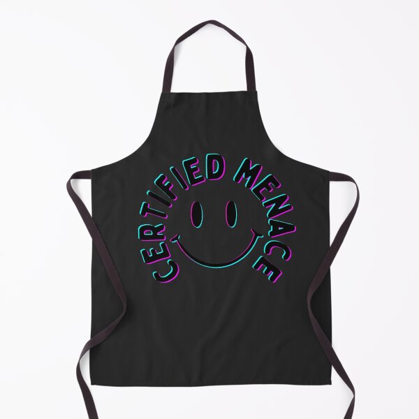Item preview, neon smiley: certified menace designed and sold by Chaotic Illustrations by Nessie.