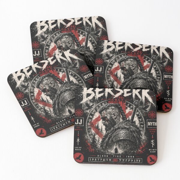 Item preview, Berserk Viking Warrior Blood Fire Iron Streetwear Design designed and sold by RandomArtsByJo.