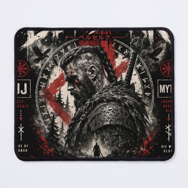 Item preview, Berserk Viking Warrior Blood Fire Iron Streetwear Design designed and sold by RandomArtsByJo.