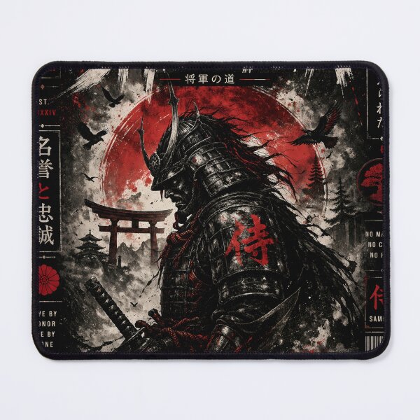 Item preview, Shogun Strength in Silence Samurai Streetwear Design designed and sold by RandomArtsByJo.
