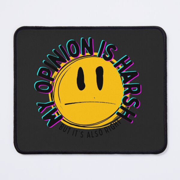 Item preview, smiley: harsh opinions designed and sold by Chaotic Illustrations by Nessie.