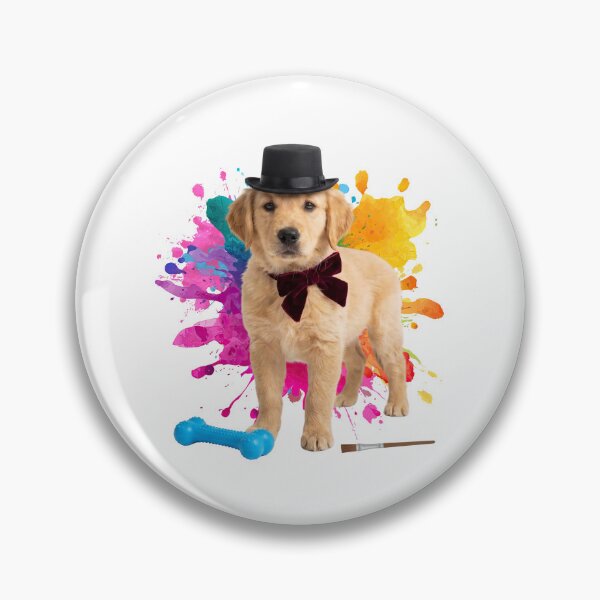 Item preview, Golden Retriever puppy with a top hat designed and sold by CHRISMARTE.