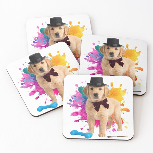 Item preview, Golden Retriever puppy with a top hat designed and sold by CHRISMARTE.