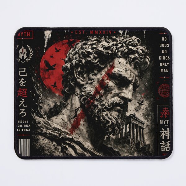 Item preview, Titan Fate Favors the Relentless Greek Warrior Streetwear Design designed and sold by RandomArtsByJo.